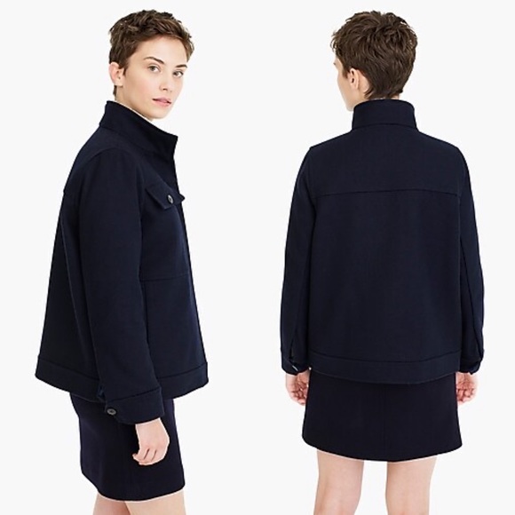 J Crew Oversized Wool Sherpa Military Jacket Coat - Picture 3 of 6